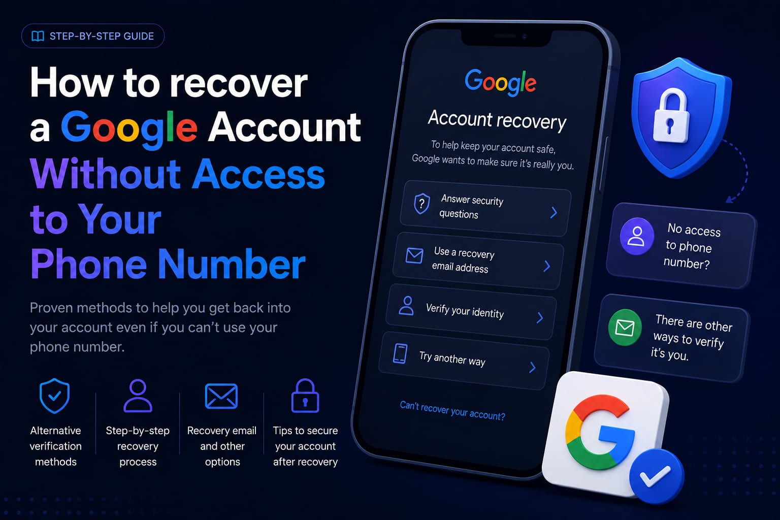 How to recover a Google Account without access to your phone number