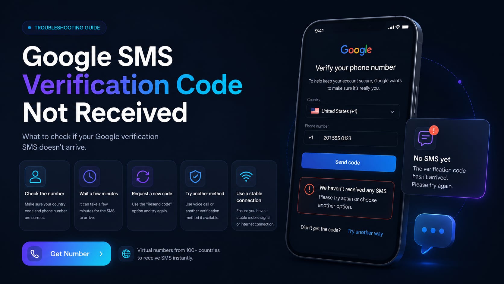 Google SMS verification code not received: why it happens and what can cause it